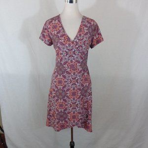 Woman's Paisley Print  Wrap Dress L